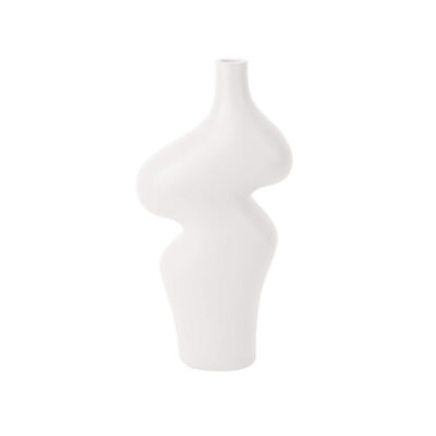 vase organic curves - blanc - l