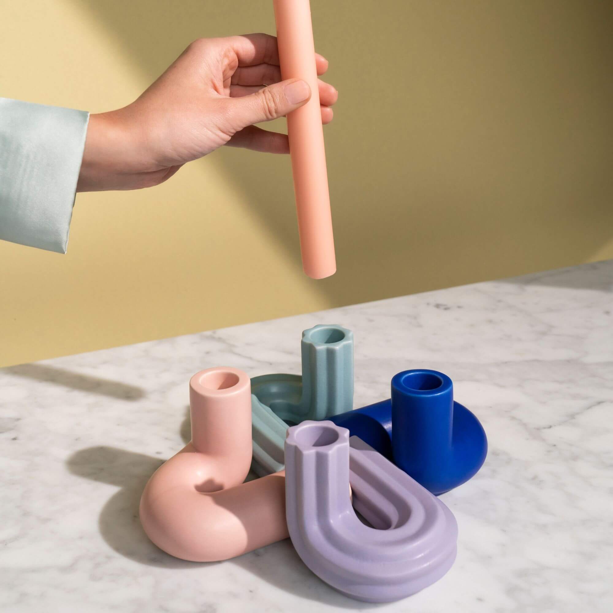 bougeoir templo - bleu 5 bougeoir templo - bleu – image 5