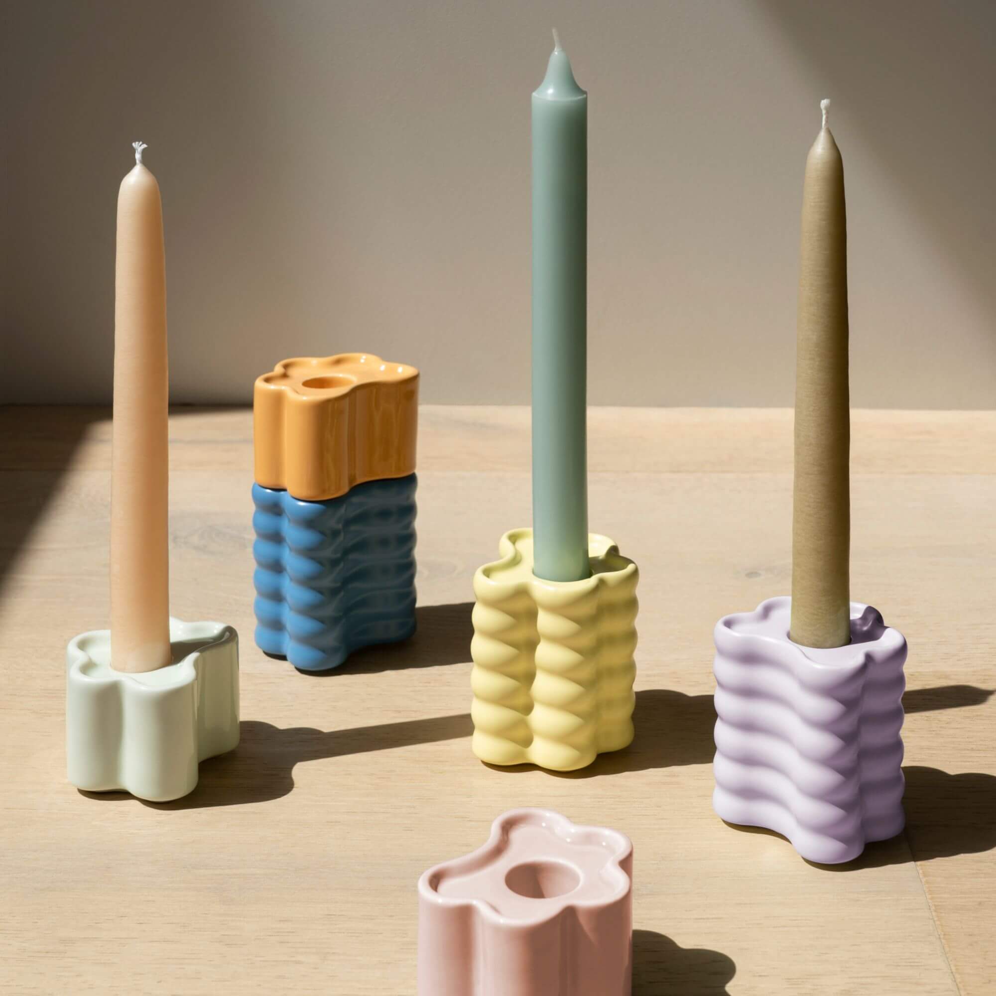 bougeoir flora - jaune - l 2 bougeoir flora - jaune - l – image 2