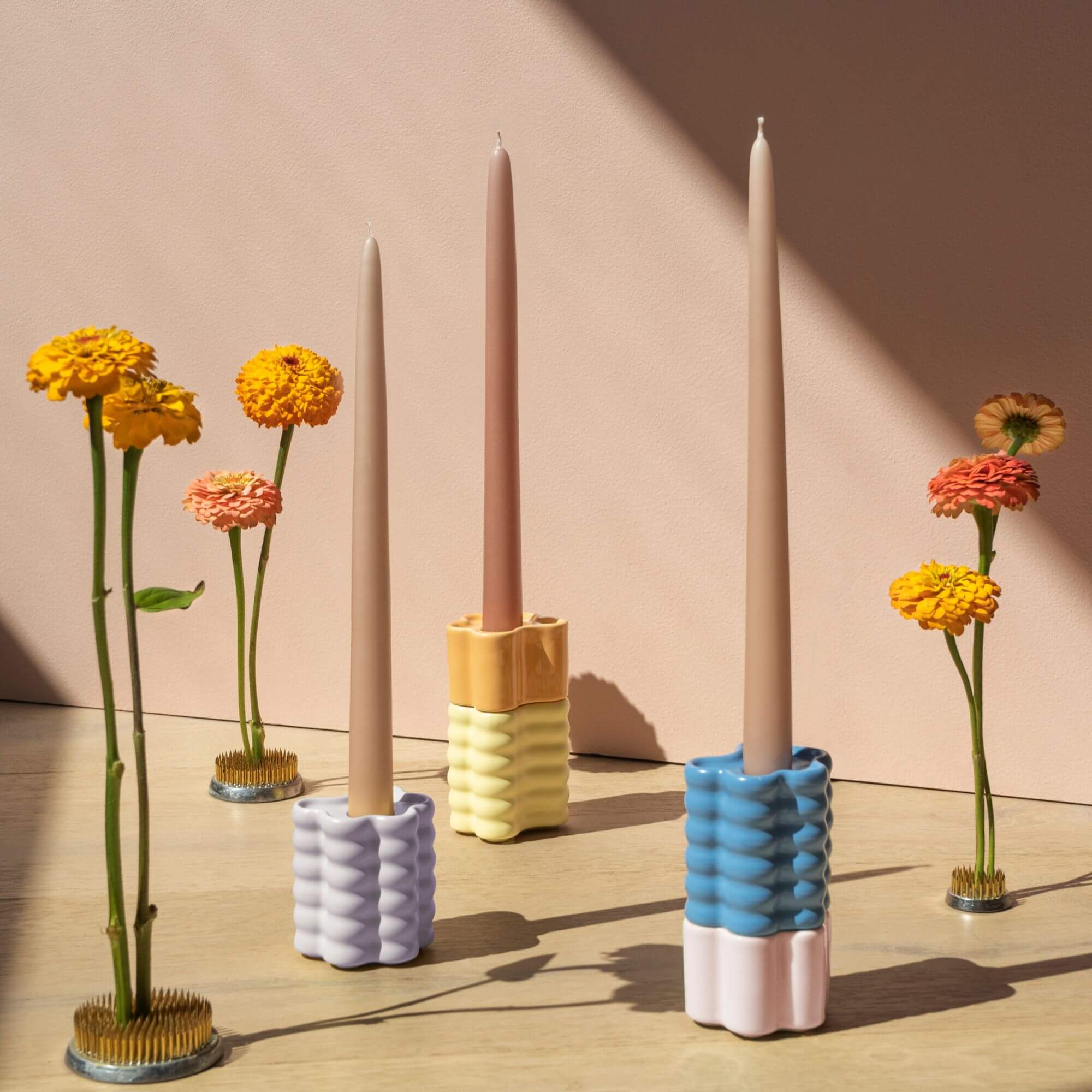 bougeoir flora - jaune - l 5 bougeoir flora - jaune - l – image 5