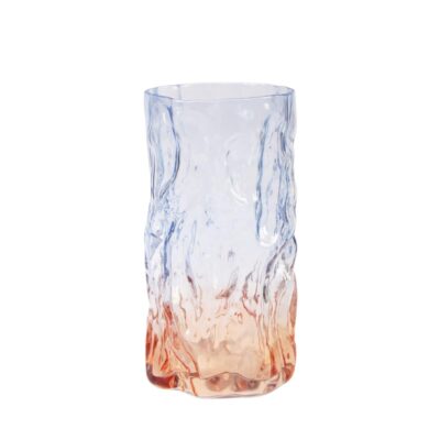 vase trunk bicolore - bleu|amber