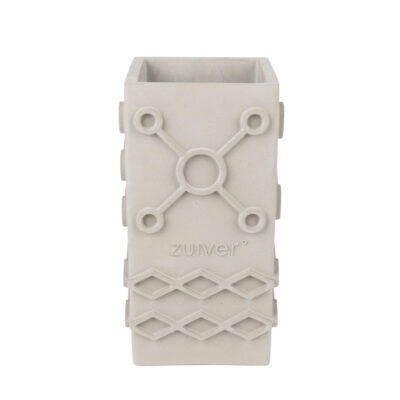 Vase carré Graphique béton - Gris