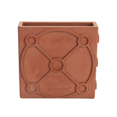 Vase plat Graphique béton - Terracotta