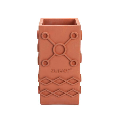 Vase carré Graphique béton - Terracotta
