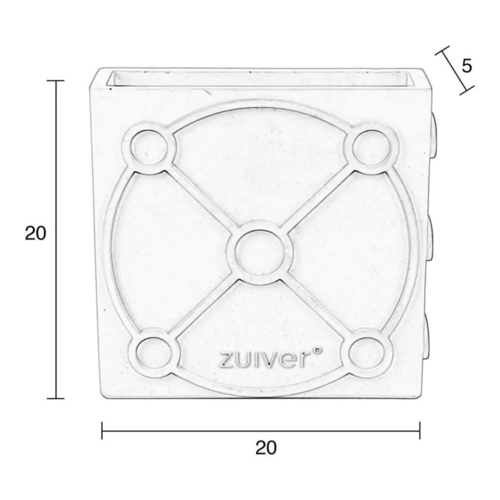 vase plat graphique béton - terracotta 5 vase plat graphique béton - terracotta – image 5