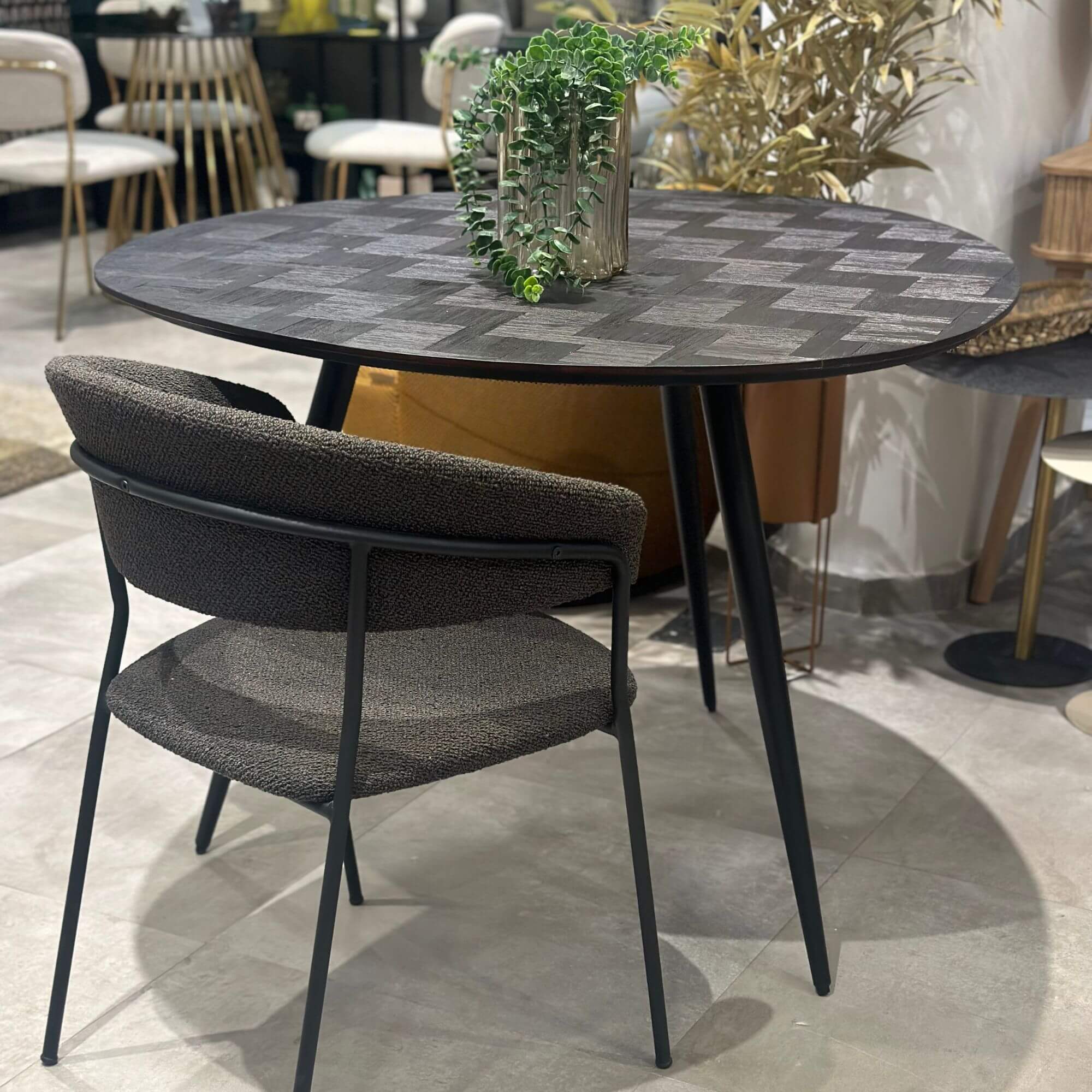 chaise jojo - bouclette - choco 3 chaise jojo - bouclette - choco – image 3