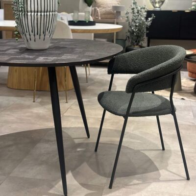 home 73 chaise jojo - bouclette - vert