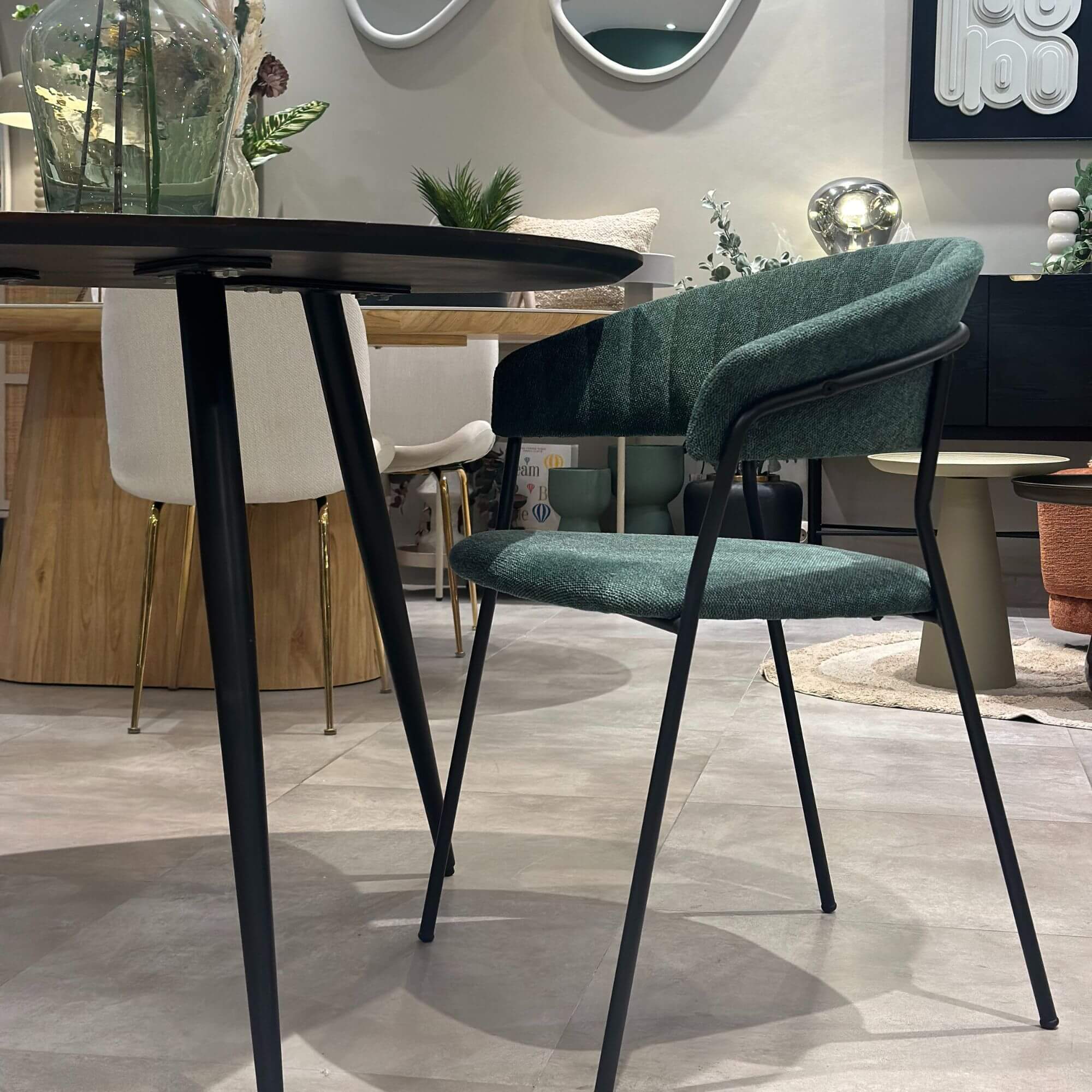 chaise jojo - toile - vert/noir 6 chaise jojo - toile - vert/noir – image 6