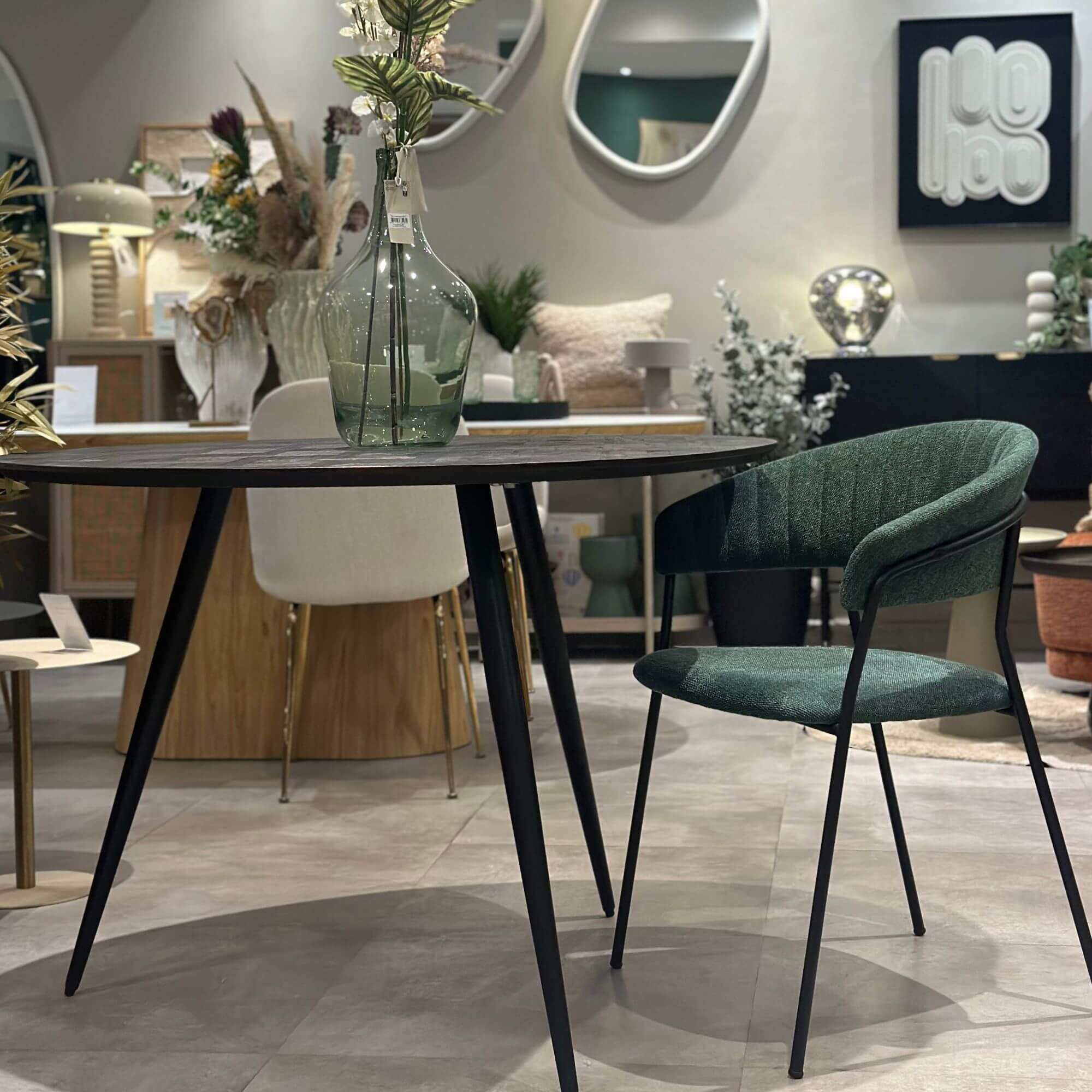 chaise jojo - toile - vert/noir 3 chaise jojo - toile - vert/noir – image 3