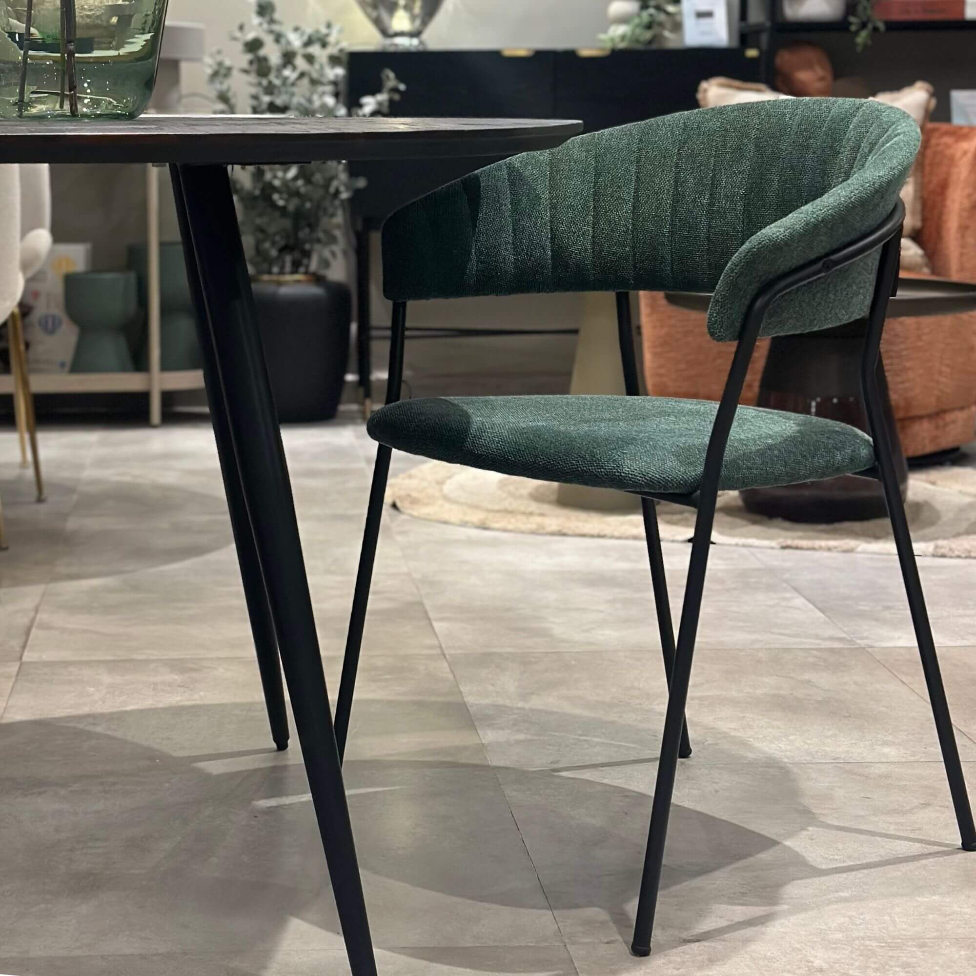 chaise jojo - toile - vert/noir 1 chaise jojo - toile - vert/noir