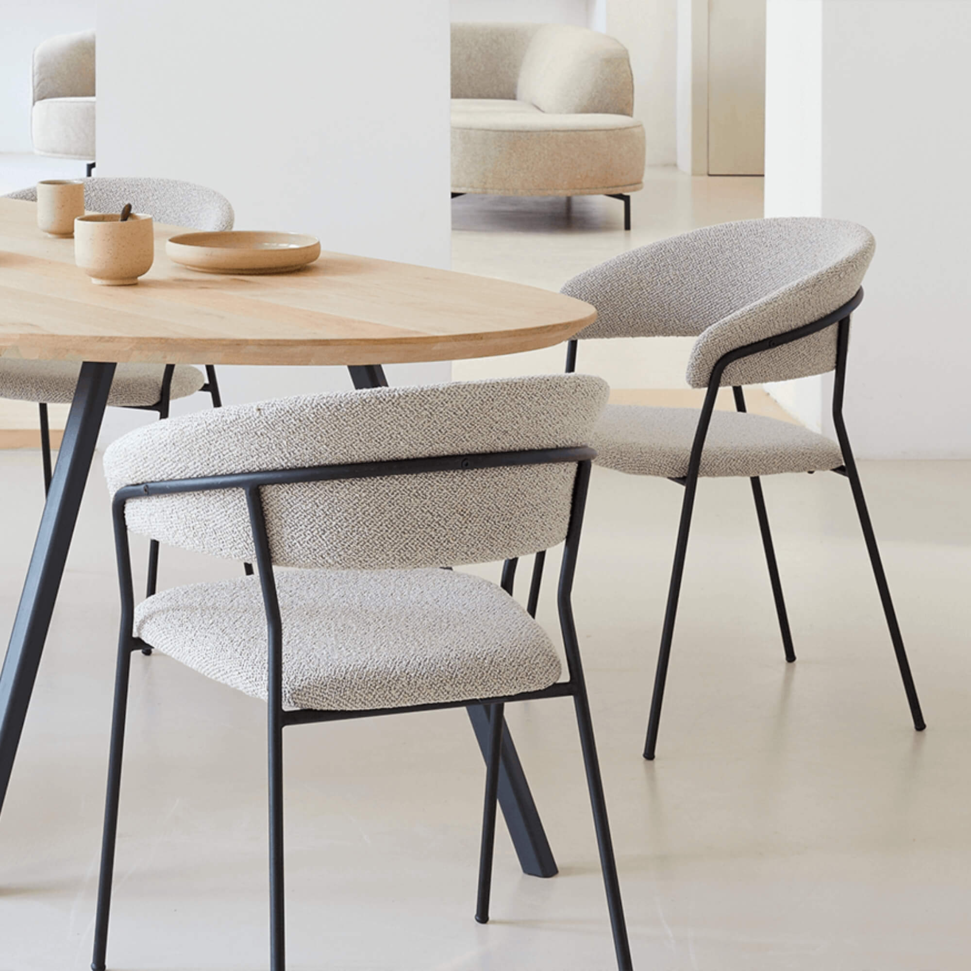 chaise jojo - bouclette - gris 6 chaise jojo - bouclette - gris – image 6