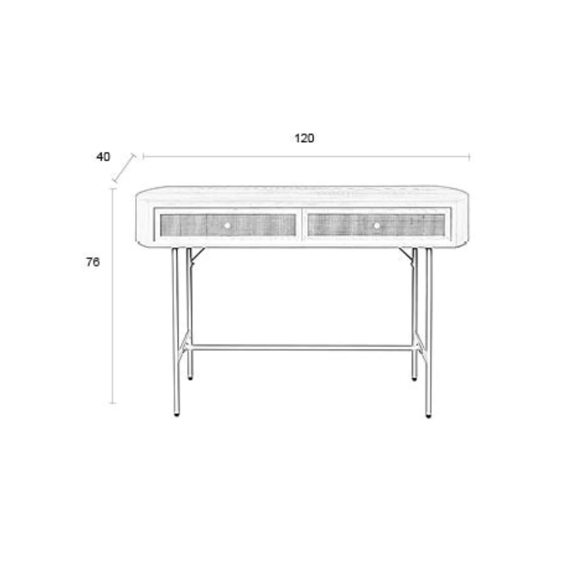 console/bureau amaya - l 120 x h 76 cm 9 console/bureau amaya - l 120 x h 76 cm – image 9