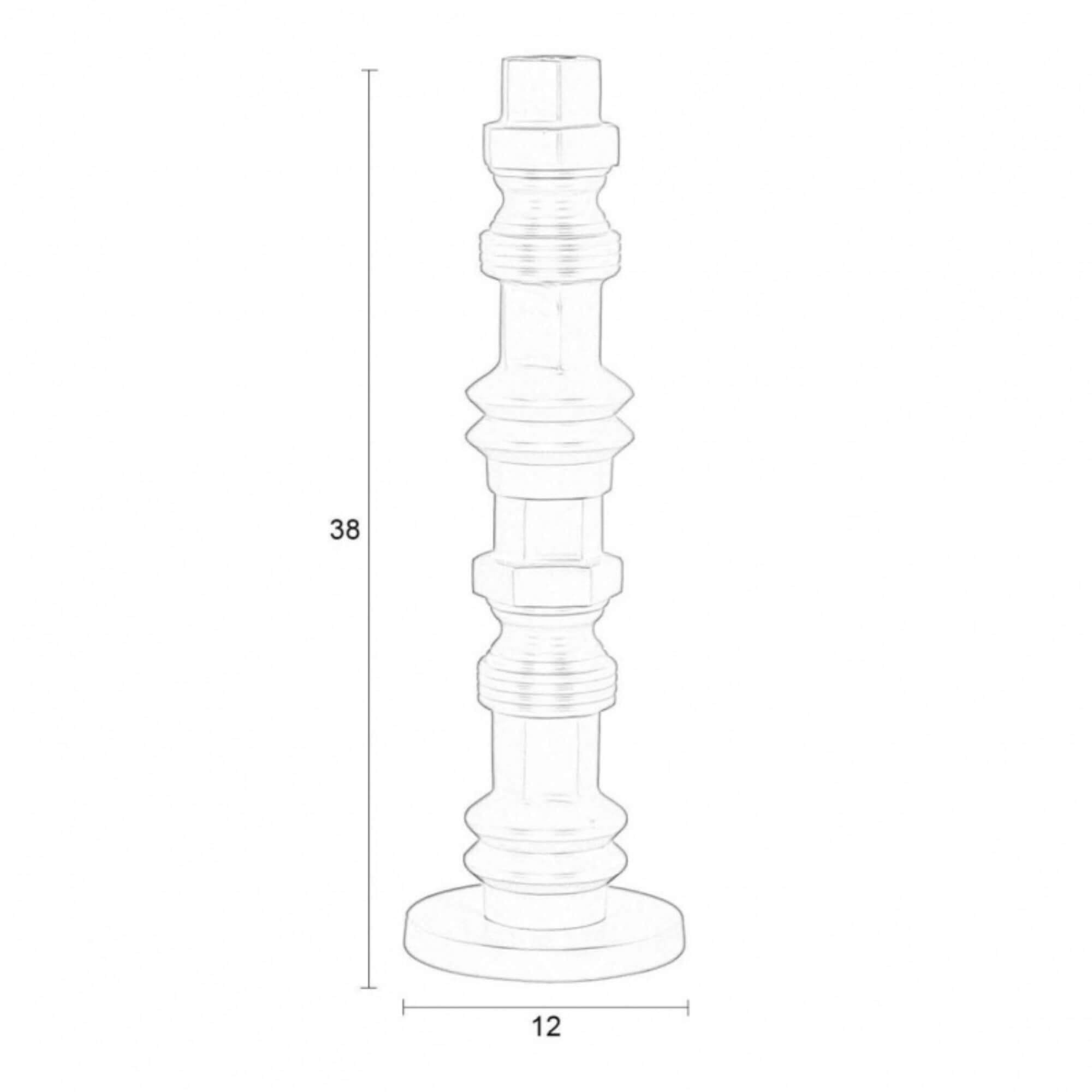 bougeoir totem - terra - m 3 bougeoir totem - terra - m – image 3