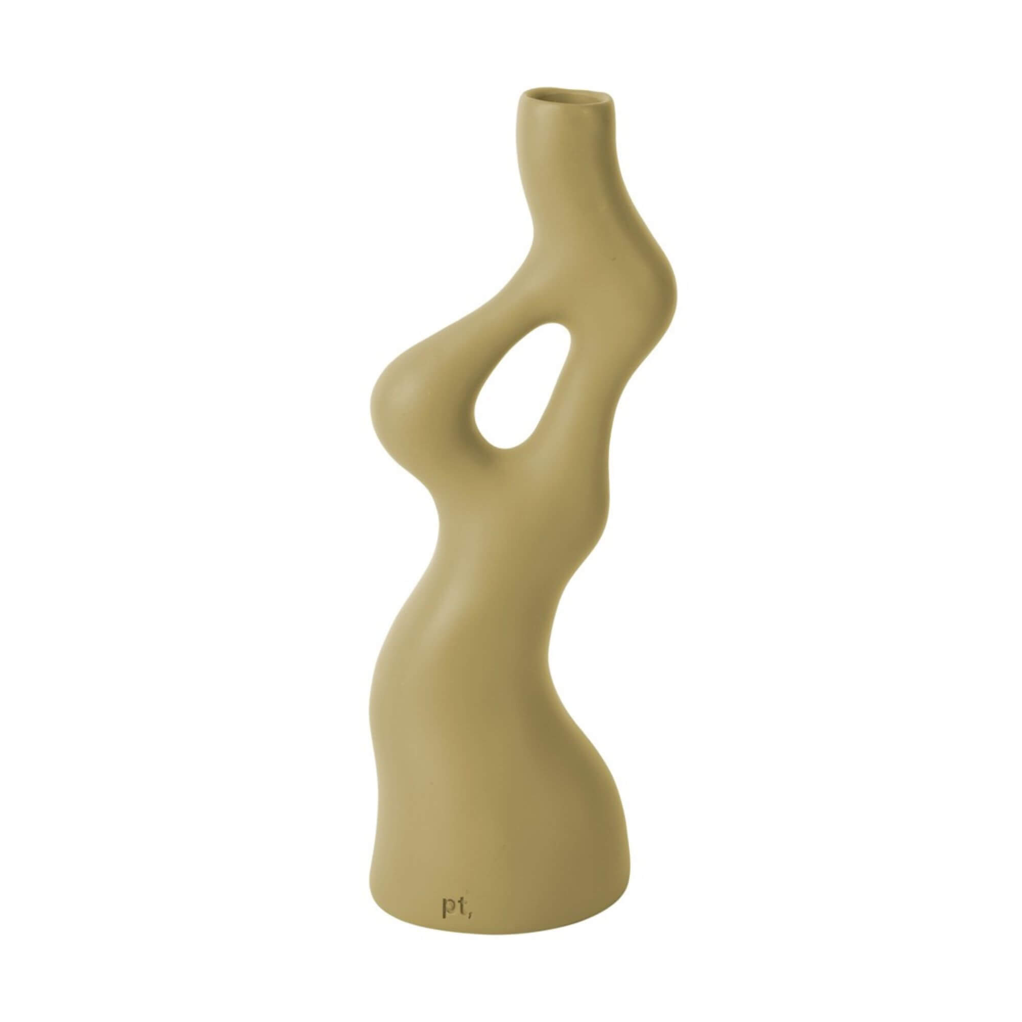 vase swirl - olive 1 vase swirl - olive