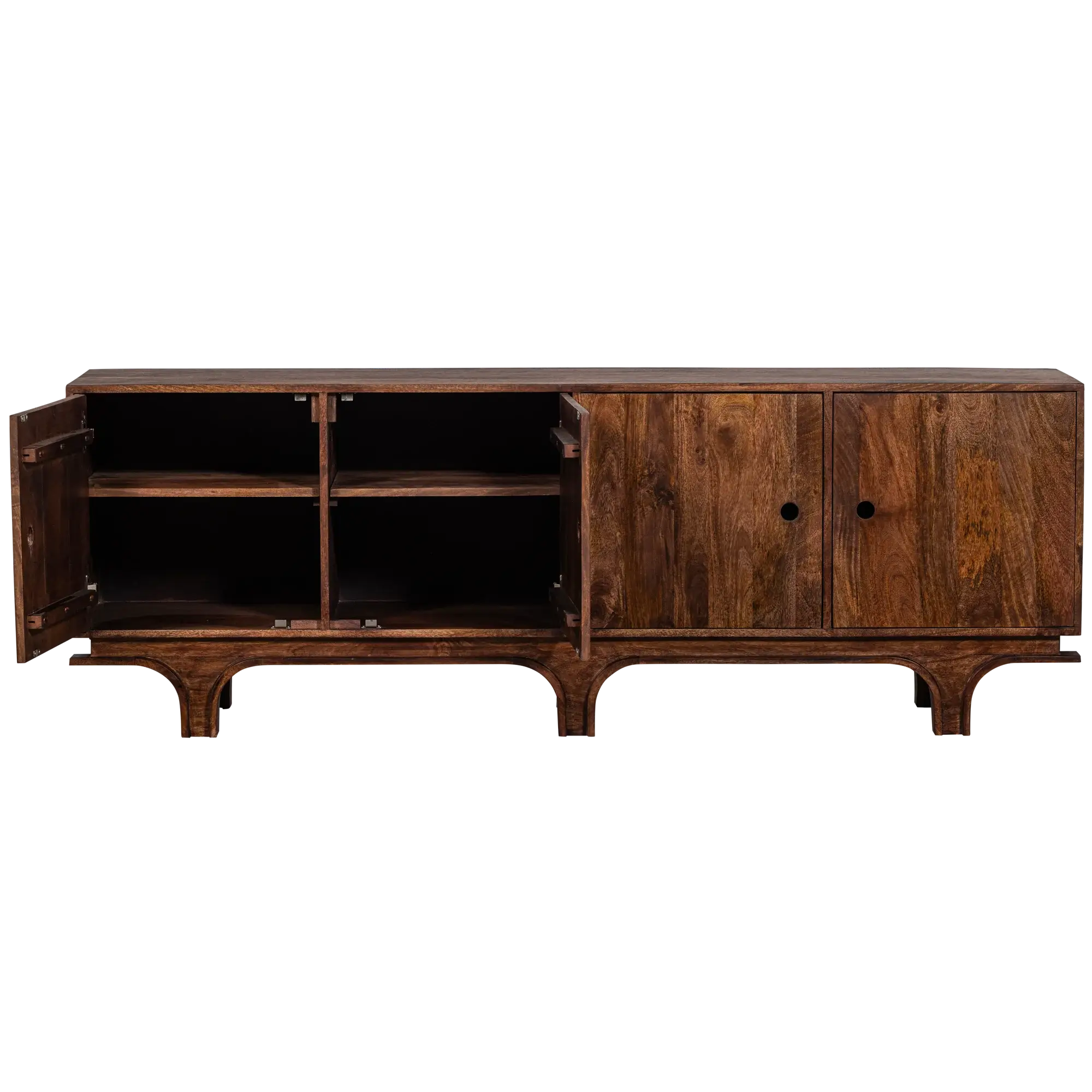buffet staes - l 200 x h 70 cm - bois de manguier 9 buffet staes - l 200 x h 70 cm - bois de manguier – image 9