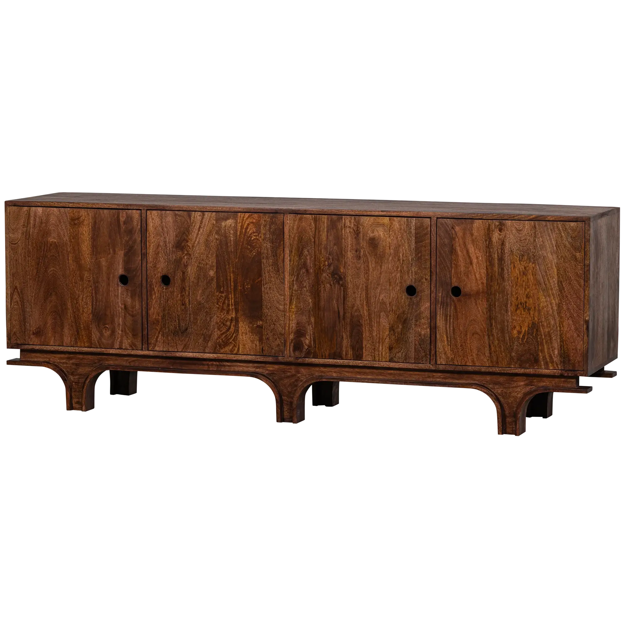 buffet staes - l 200 x h 70 cm - bois de manguier 7 buffet staes - l 200 x h 70 cm - bois de manguier – image 7