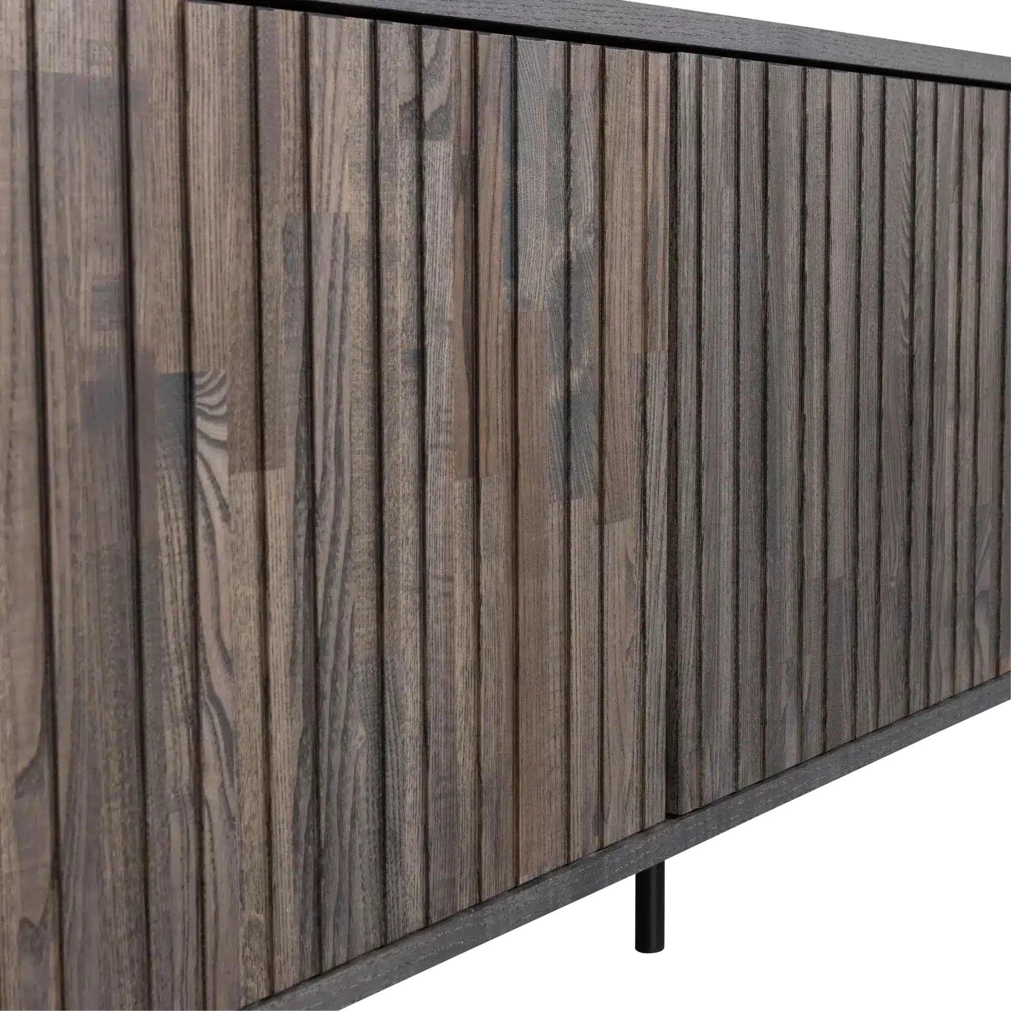 meuble tv gravure - l 150 x h 56 cm - bois de frêne espresso 7 meuble tv gravure - l 150 x h 56 cm - bois de frêne espresso – image 7