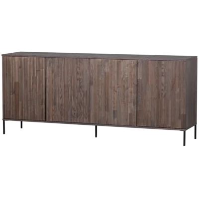 buffet gravure l 200 cm bois de pin espresso