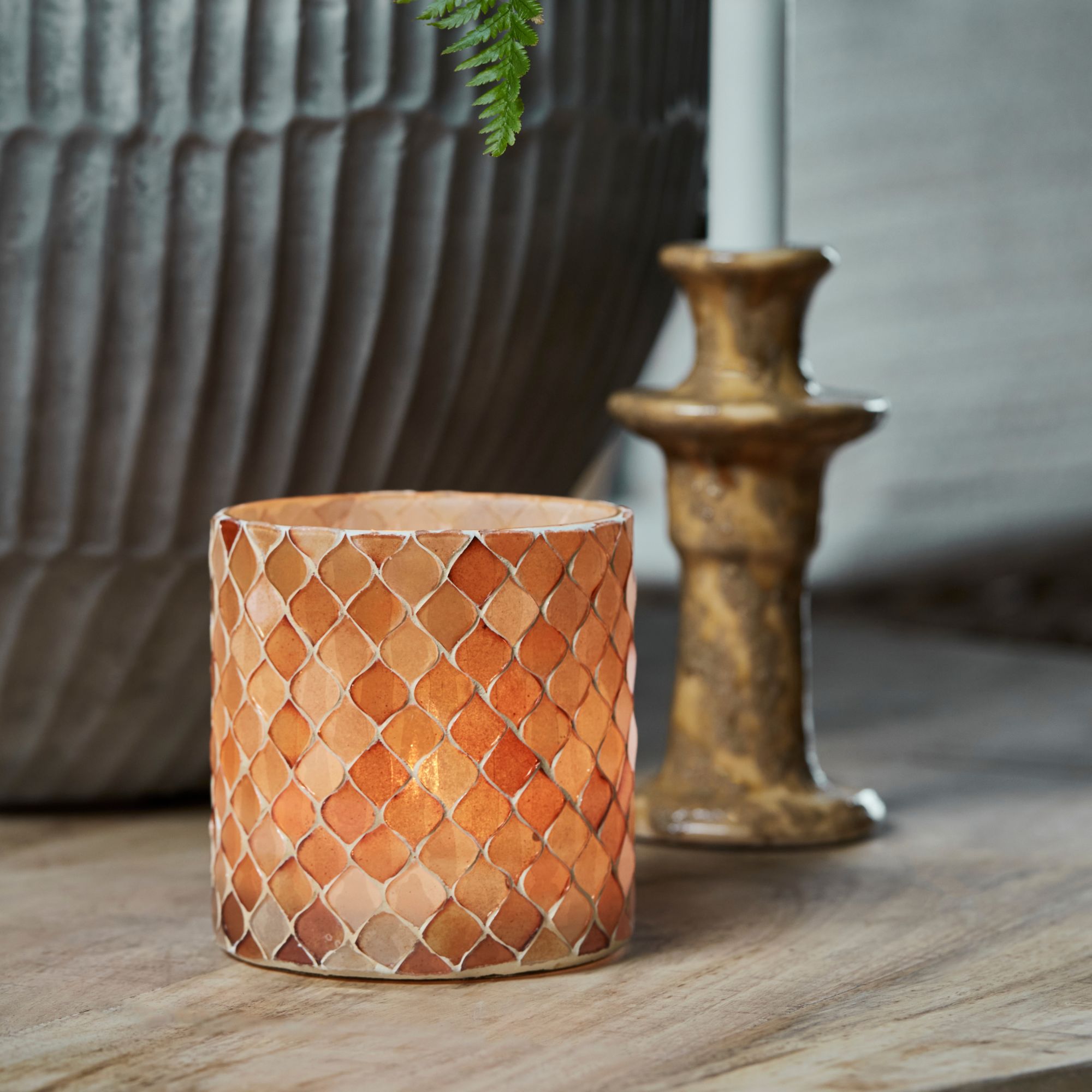 photophore noori - jaune ø 10 x h 10,5 cm 2 photophore noori - jaune ø 10 x h 10,5 cm – image 2