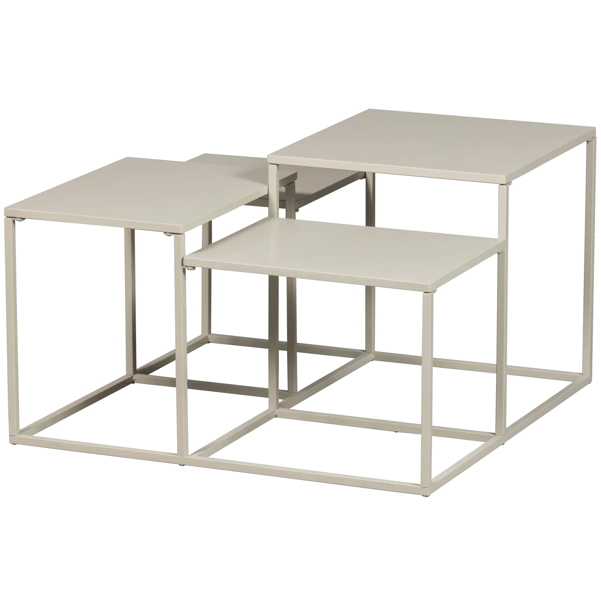 table basse mida - l 75 x h 42 cm 1 table basse mida métal greige