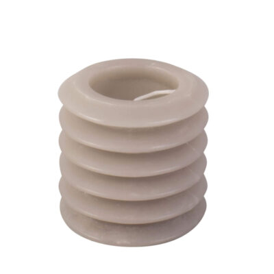 Bougie Pillar - Gris - Ø 7,5 x H 7,5 cm