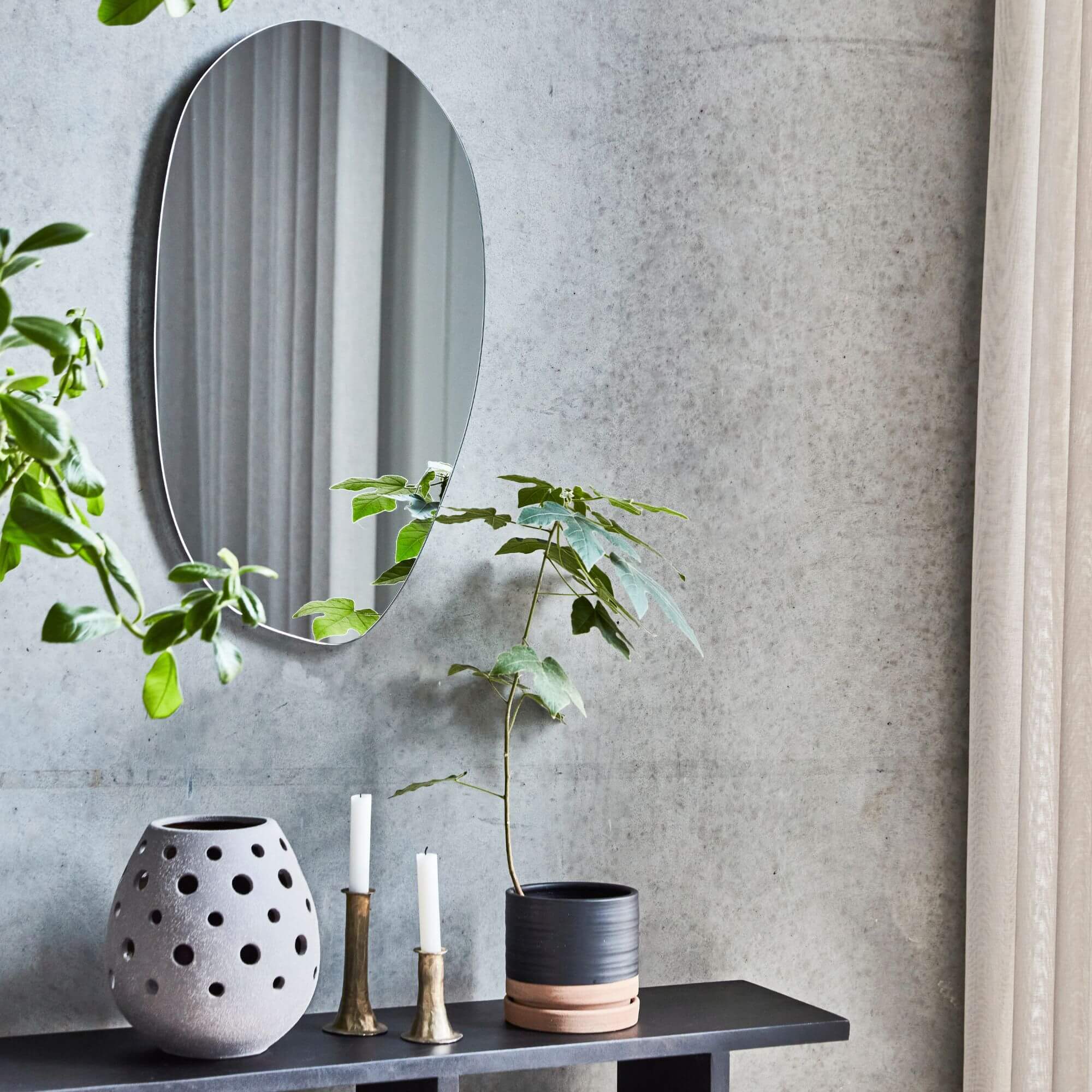 miroir peme 40 x 70 cm - forme organique 2 miroir peme 40 x 70 cm - forme organique – image 2