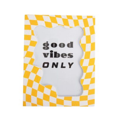 cadre photo wave - jaune - l 18 x h 23 cm