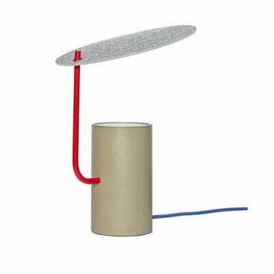 Lampe à poser Disc - ø 24 x H 35 cm - Kaki/Rouge