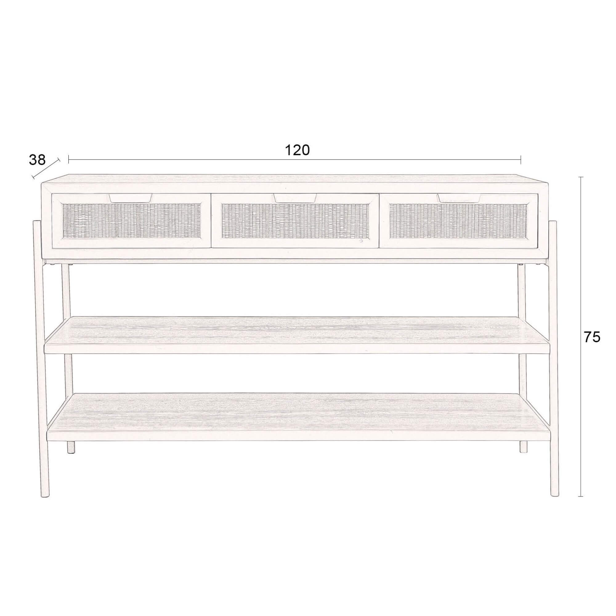 console yasu - noir - l 120 x h 75 cm 4 console yasu - noir - l 120 x h 75 cm – image 4