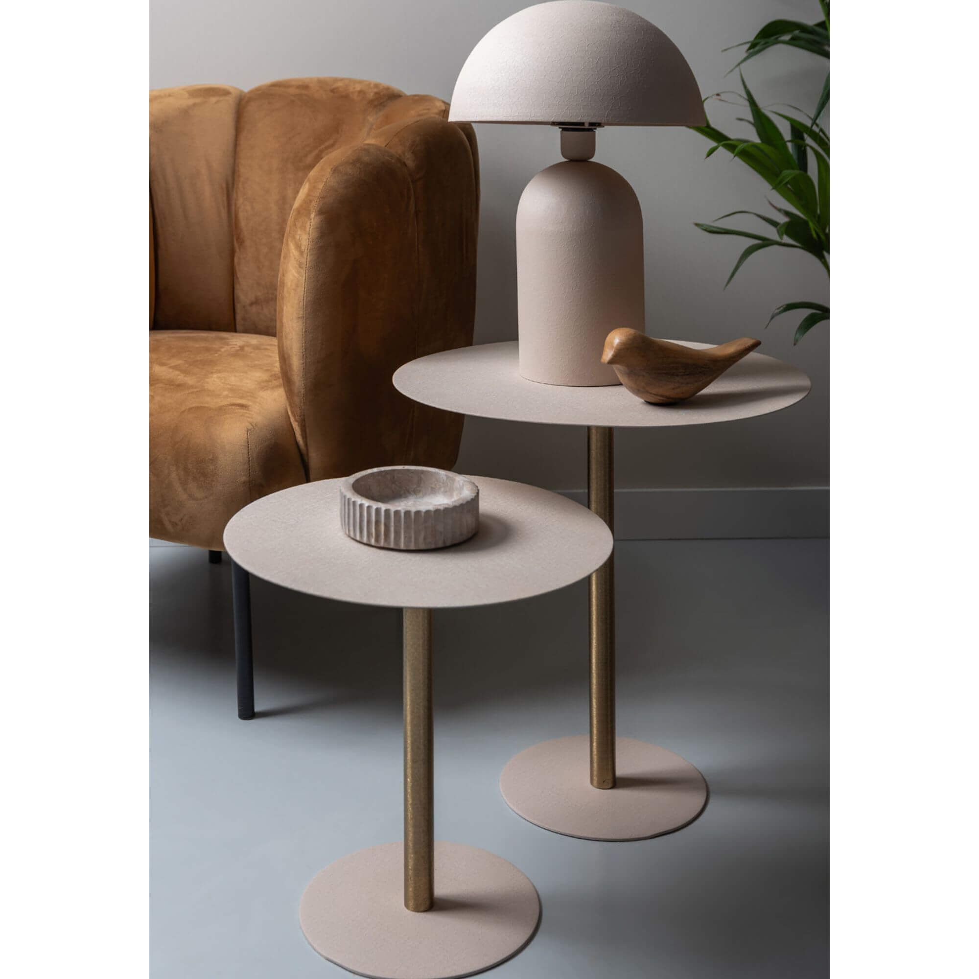 table d'appoint dex - taupe - ø 40 x h 41,5 cm 2 table d'appoint dex - taupe - ø 40 x h 41,5 cm – image 2