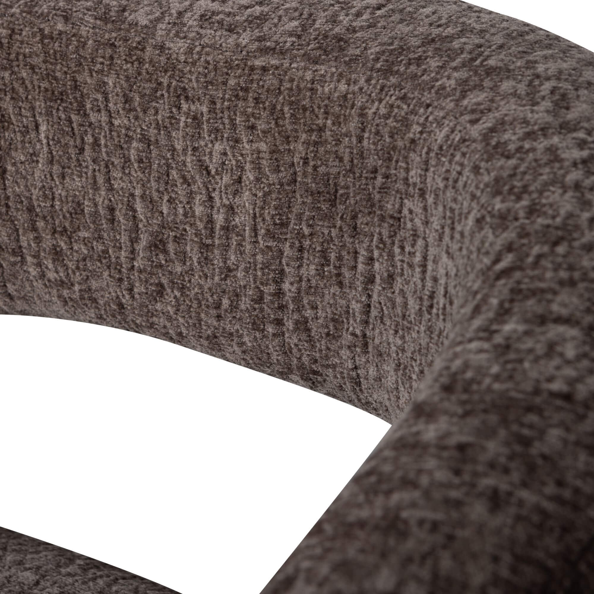 fauteuil lounge radiate 7 fauteuil contemporain en tissu texturé espresso, design 3d et confort spacieux.