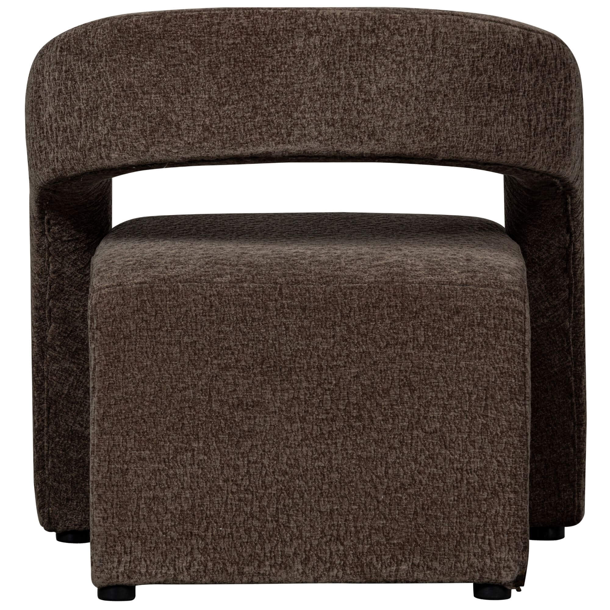 fauteuil lounge radiate 9 fauteuil contemporain en tissu texturé espresso, design 3d et confort spacieux.