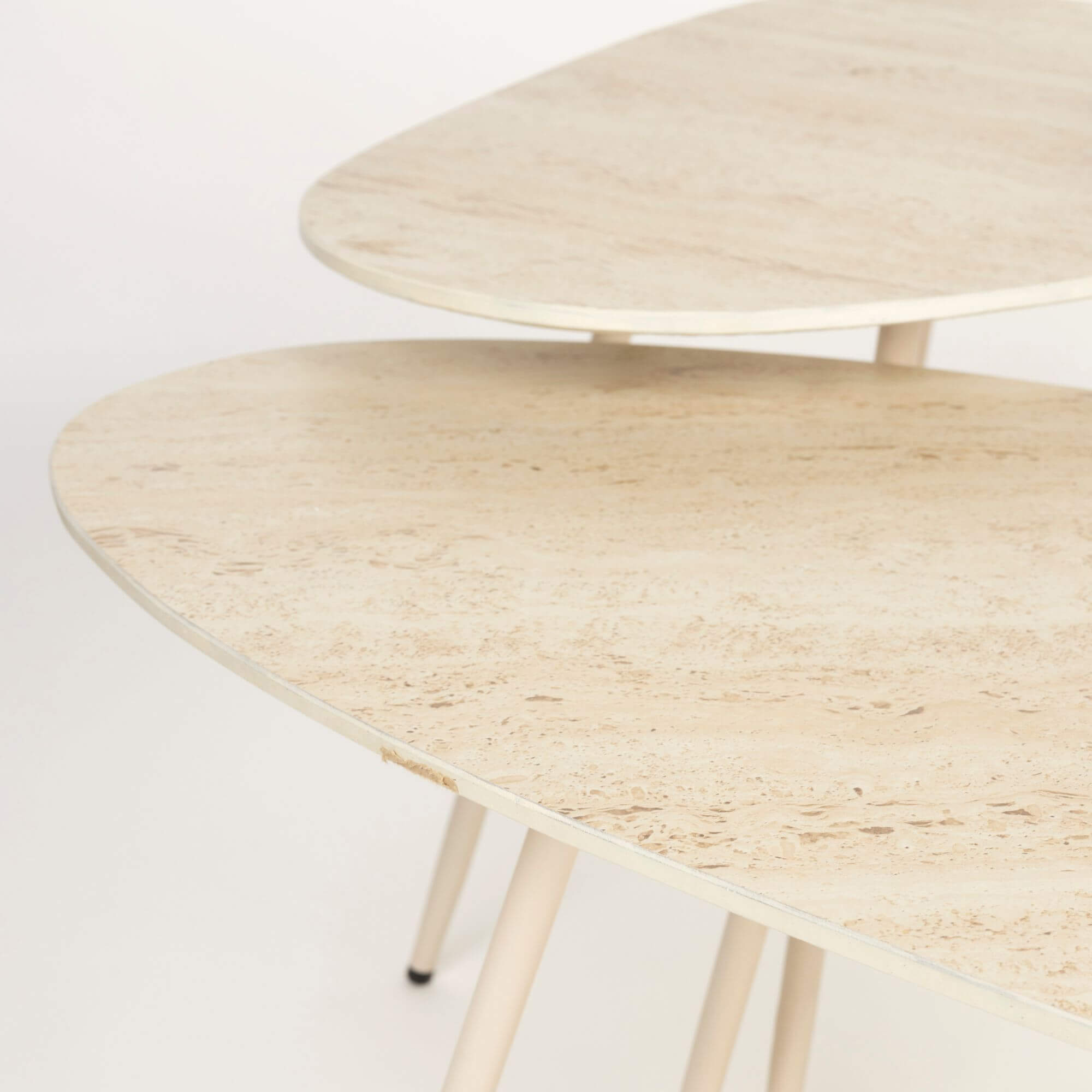 set de 3 tables d'appoint faiz - travertin 3 set de 3 tables d'appoint faiz - travertin – image 3