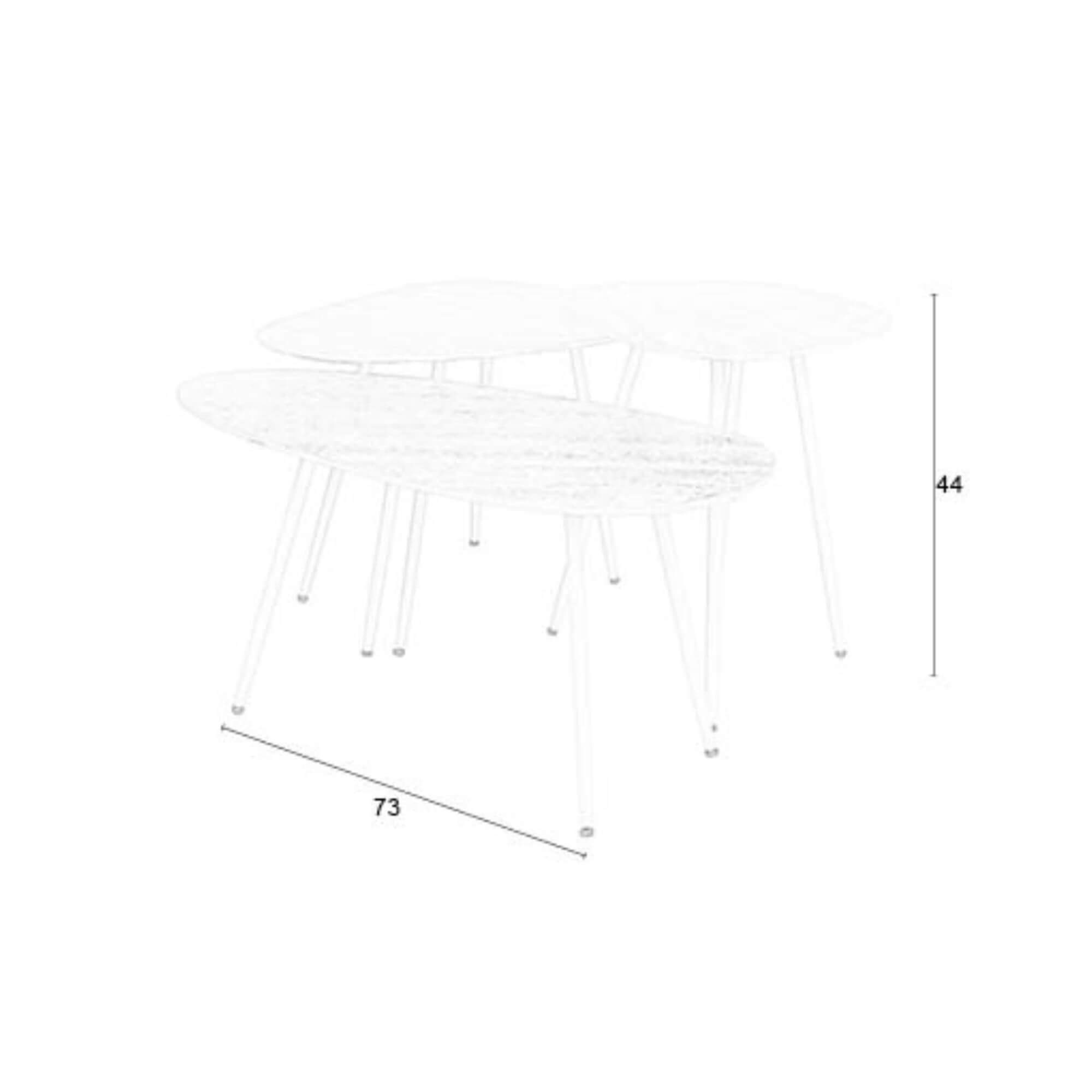 set de 3 tables d'appoint faiz - travertin 8 set de 3 tables d'appoint faiz - travertin – image 8