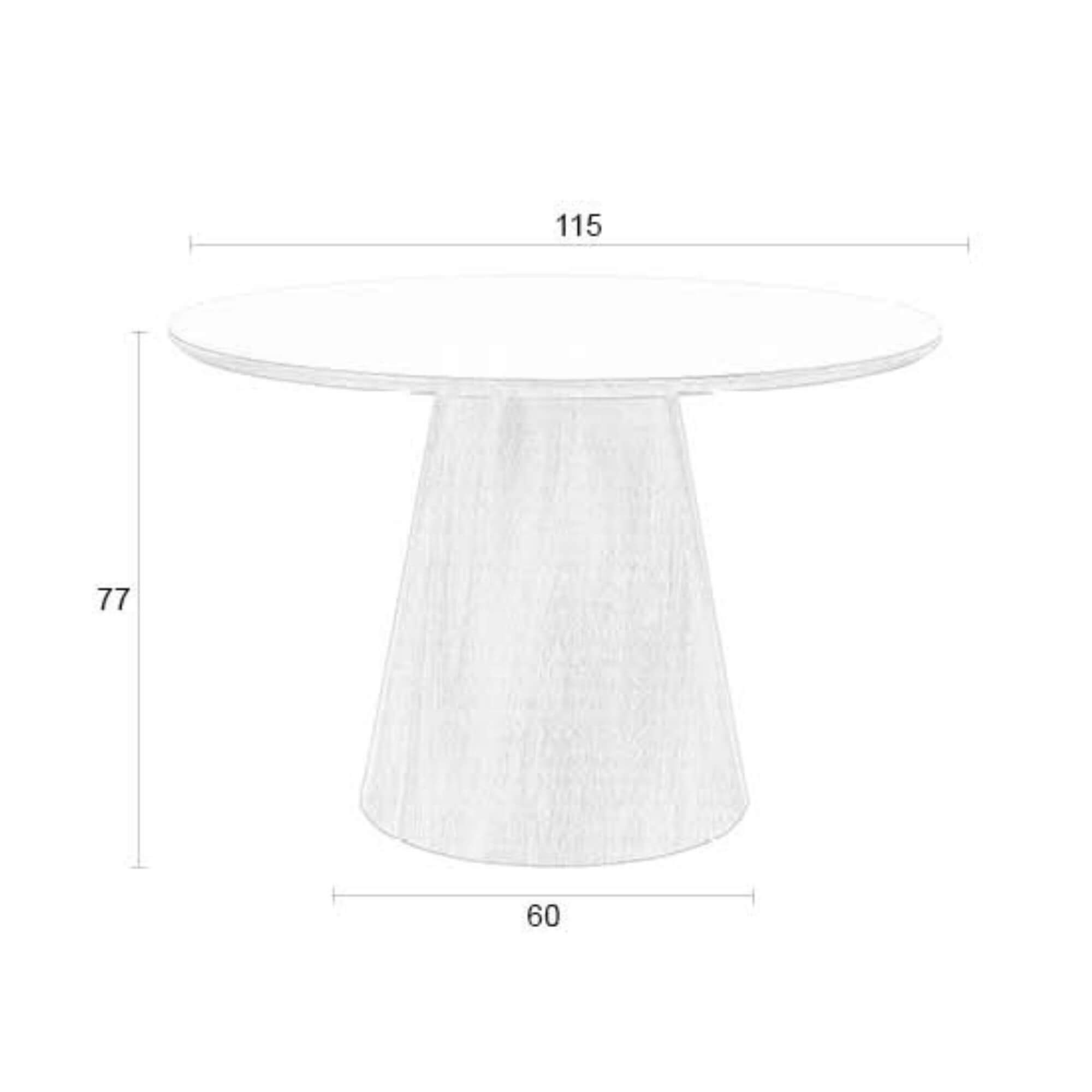 table à manger almira - noyer/ceramique - ø 115 cm 9 table à manger almira - noyer/ceramique - ø 115 cm – image 9