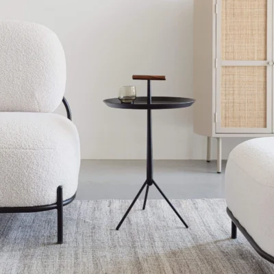 Table d’Appoint Handle - Ø 36,6 x H 56,9 cm