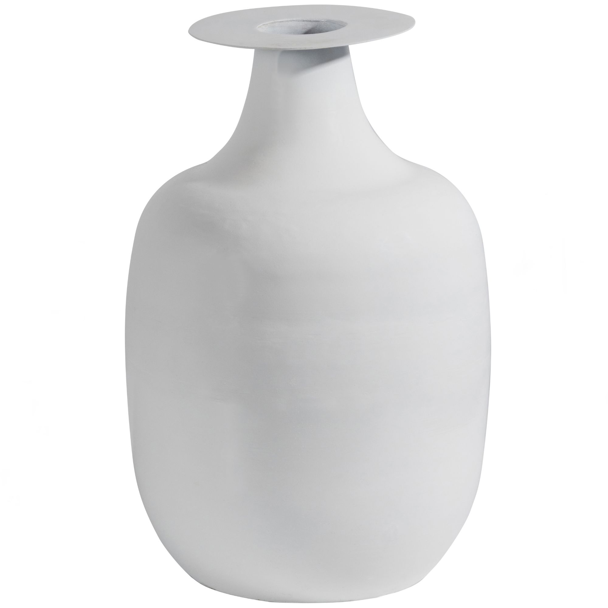 vase closer - ø 24 x h 38 cm 1 vase décoratif conique en métal gris foncé, idéal pour une touche minimaliste et élégante dans votre décoration.