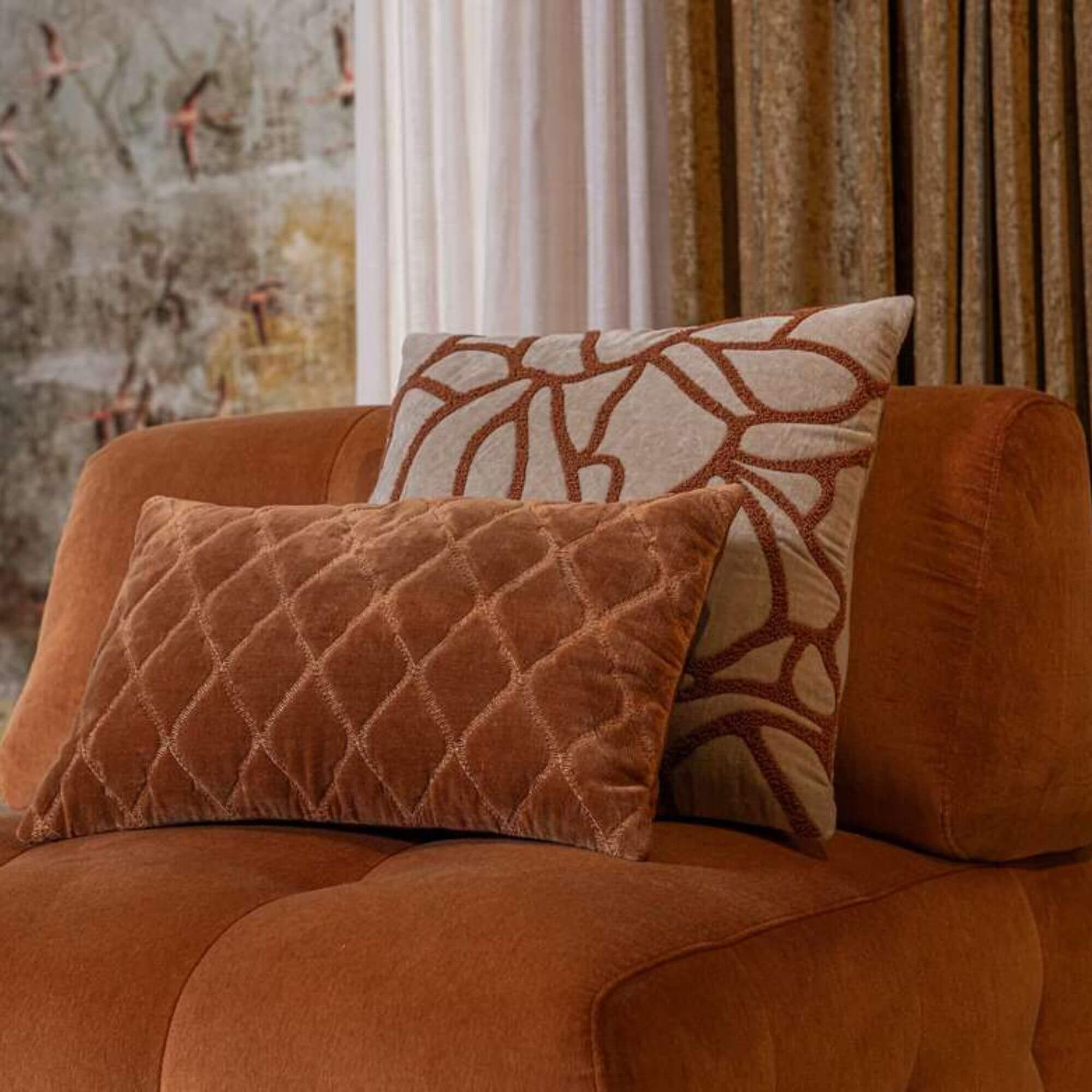 coussin idris - rouille - 30 x 50 cm 2 coussin idris - rouille - 30 x 50 cm – image 2