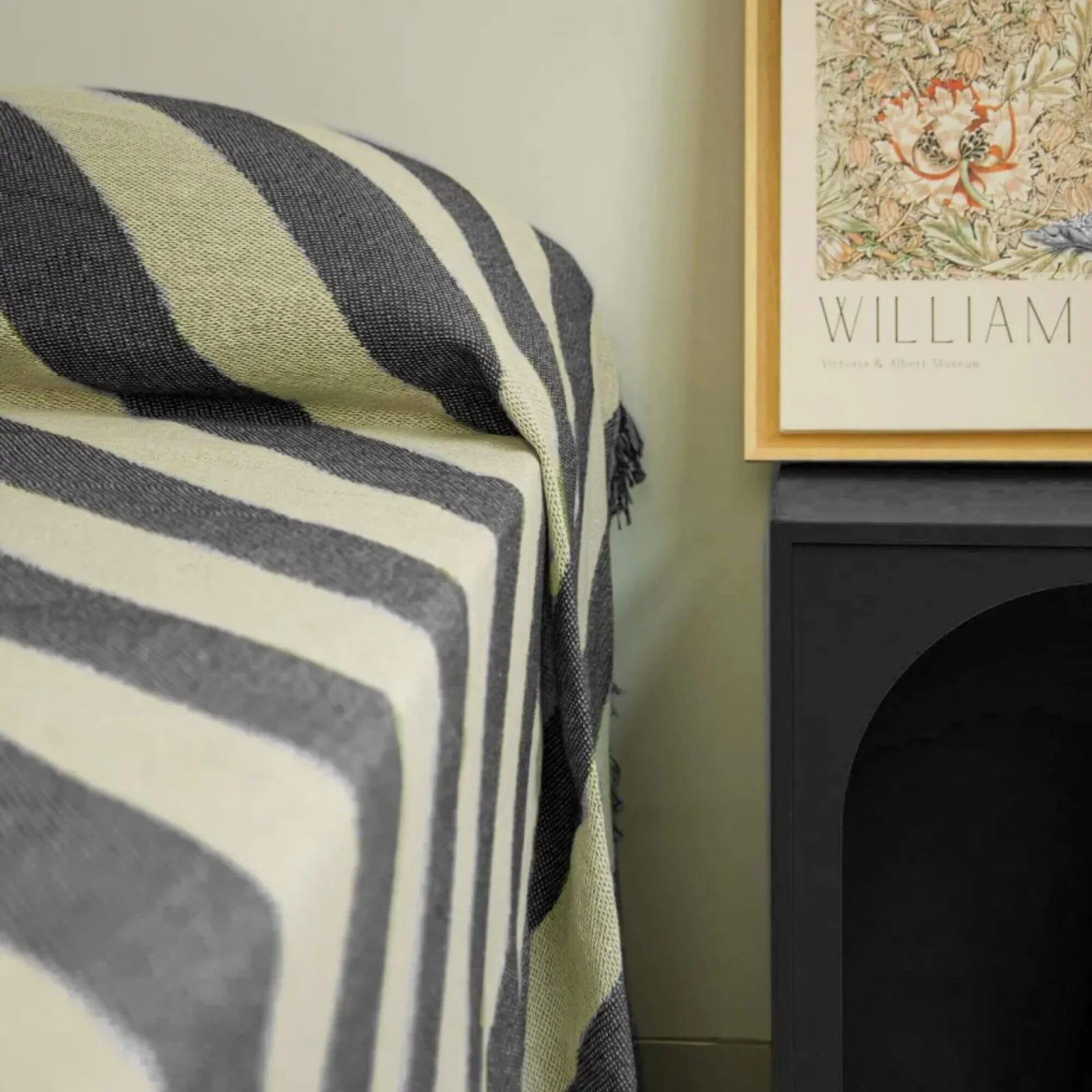 couvre-lit jacquard - gris/beige - 240 × 240 cm 2 couvre-lit jacquard - gris/beige - 240 × 240 cm – image 2