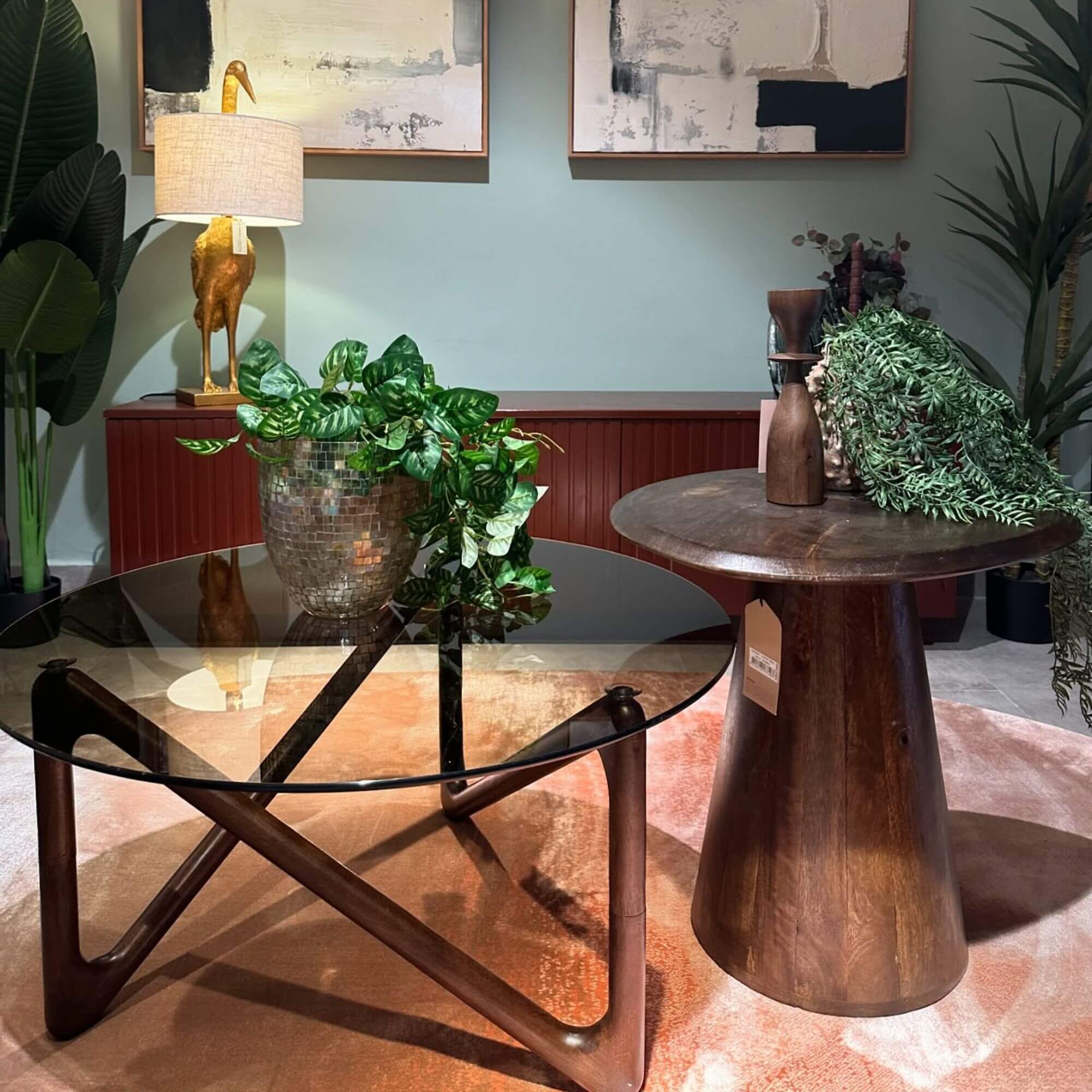 table d'appoint posture - ø 60 x h 52 cm - noyer 4 table d'appoint posture - ø 60 x h 52 cm - noyer – image 4