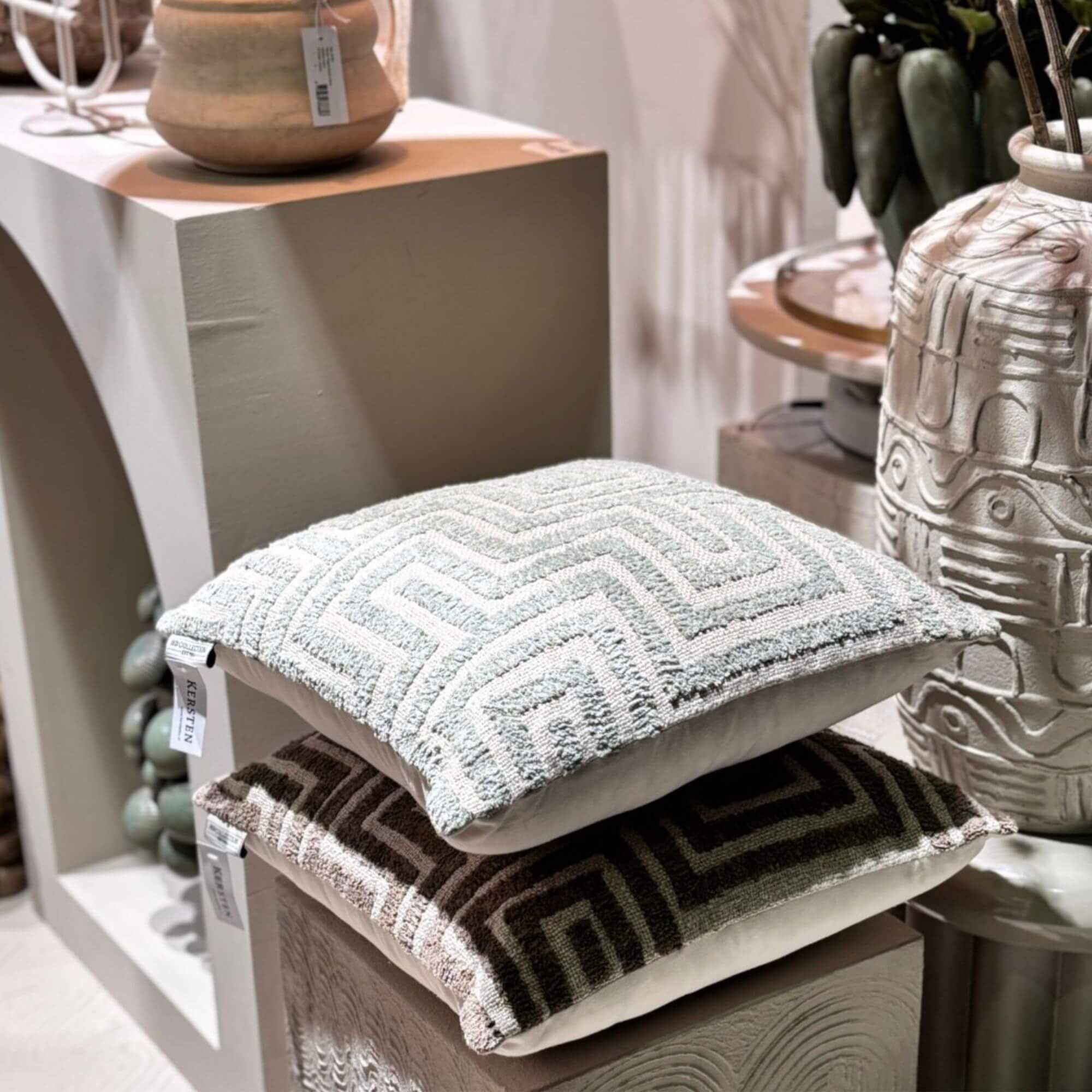 coussin tone - mint - 43 x 43 cm 2 coussin tone - mint - 43 x 43 cm – image 2