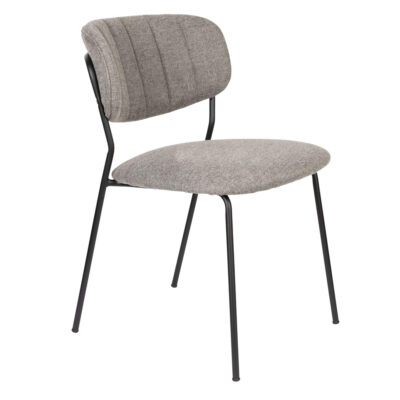 home 53 chaise jolien - gris clair/noir