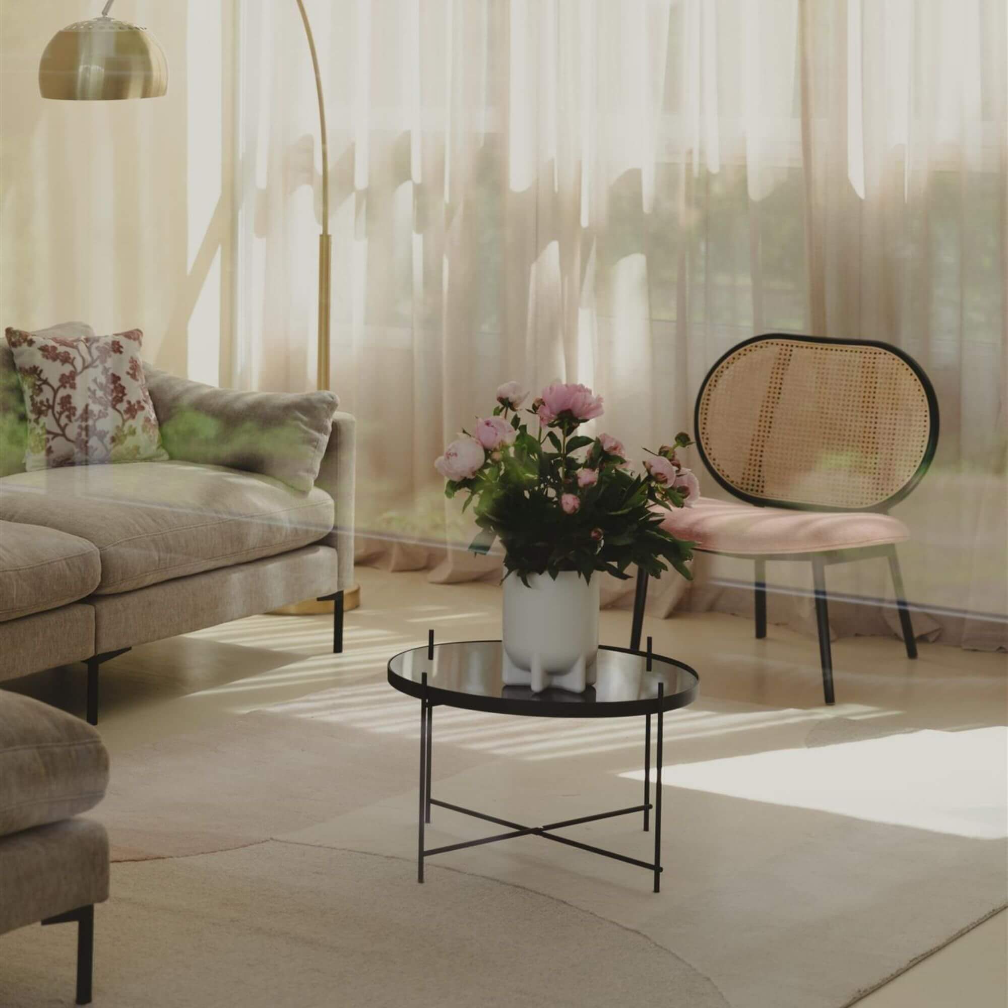 fauteuil lounge spike - cannage/rose 3 fauteuil lounge spike - cannage/rose – image 3