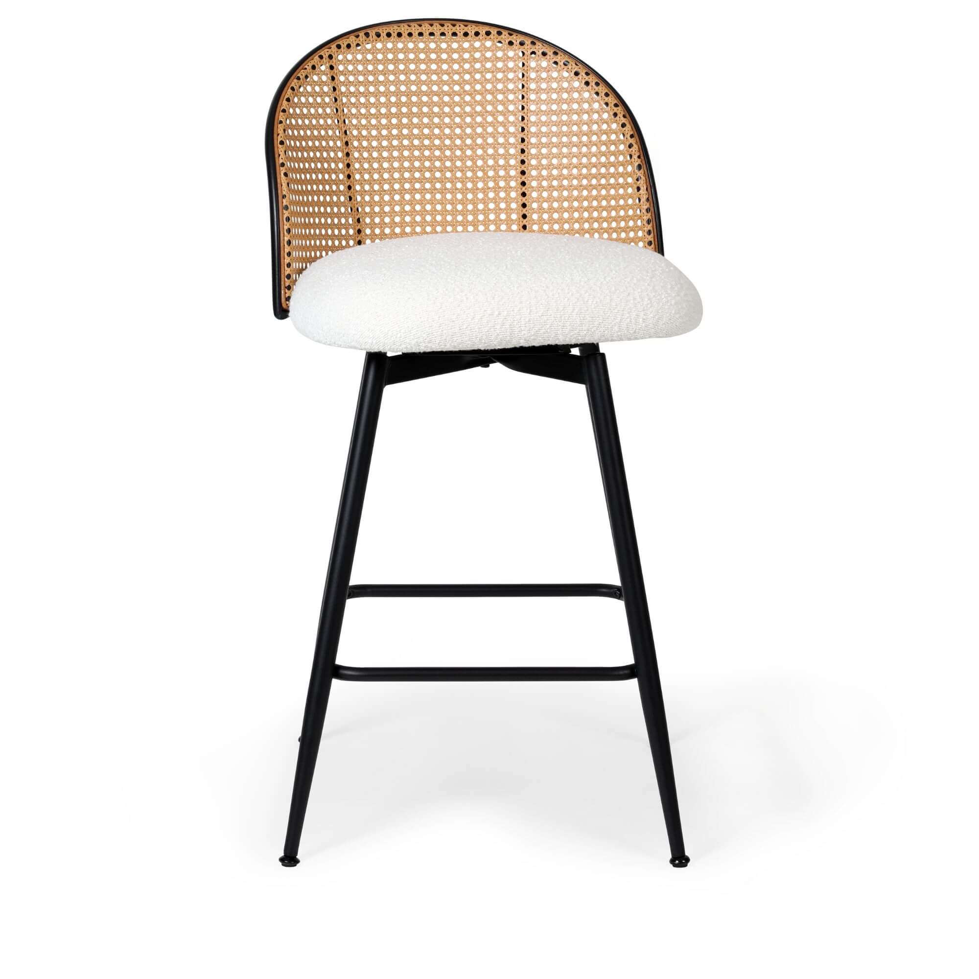 tabouret de comptoir mila - pivotant - blanc 9 tabouret de comptoir mila - pivotant - blanc – image 9