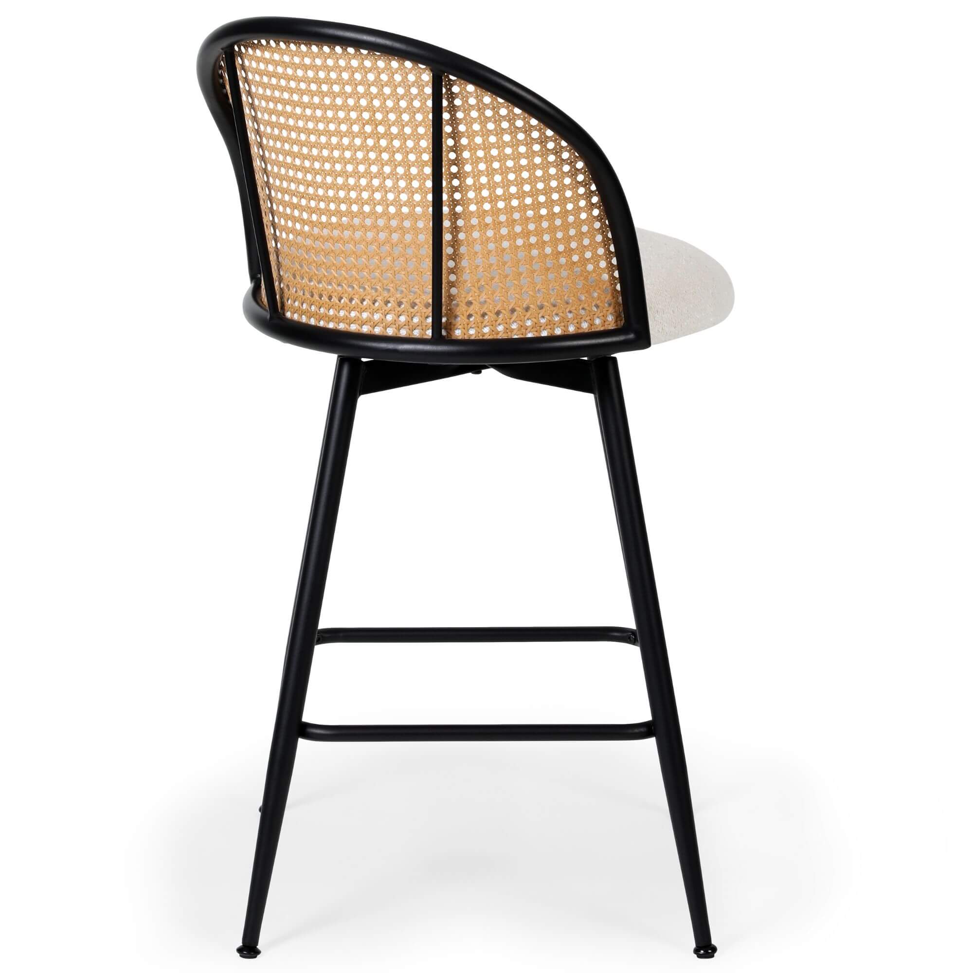 tabouret de comptoir mila - pivotant - blanc 12 tabouret de comptoir mila - pivotant - blanc – image 12
