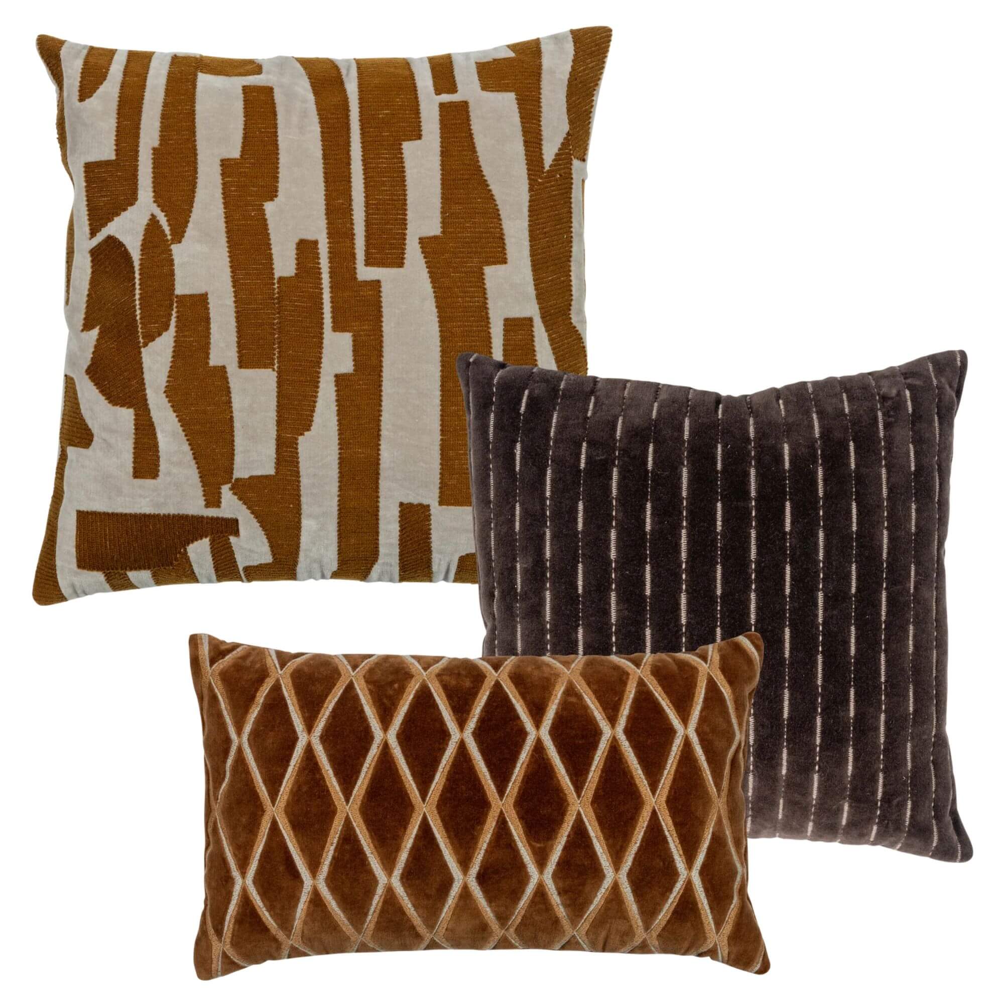 set de 3 coussins isai 1 set de 3 coussins isai