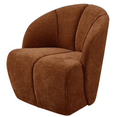 Fauteuil Mojo - Pivotant - Côtelé Rust
