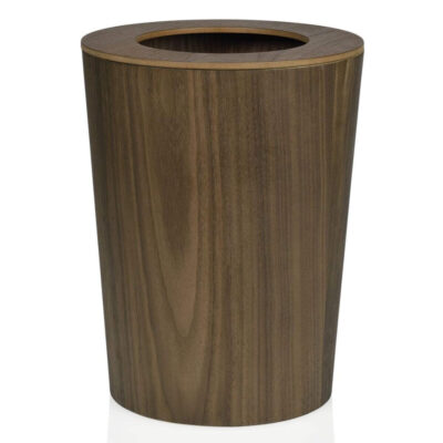 corbeille round - noyer - h 30,5 x ø 23,5 cm