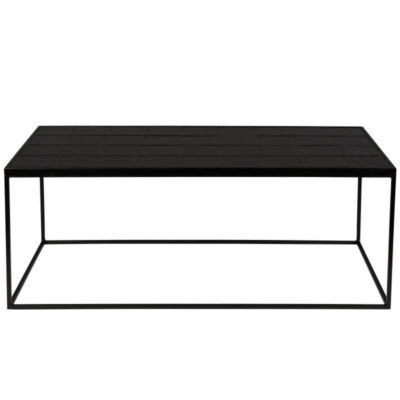 nouveautés 317 table basse glazed - noir - l 93 x h 36 cm