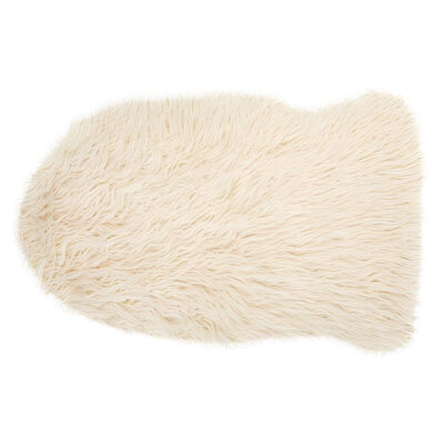 tapis fourrure - 60 x 90 cm - ivoire